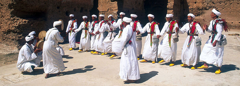 Traditional Moroccan folklore musicians
